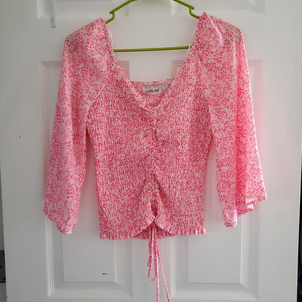 Willow Root Pink Floral Top